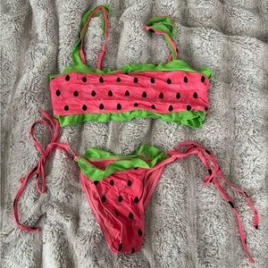 Sugar Thrillz Pink and Green Watermelon Bikini